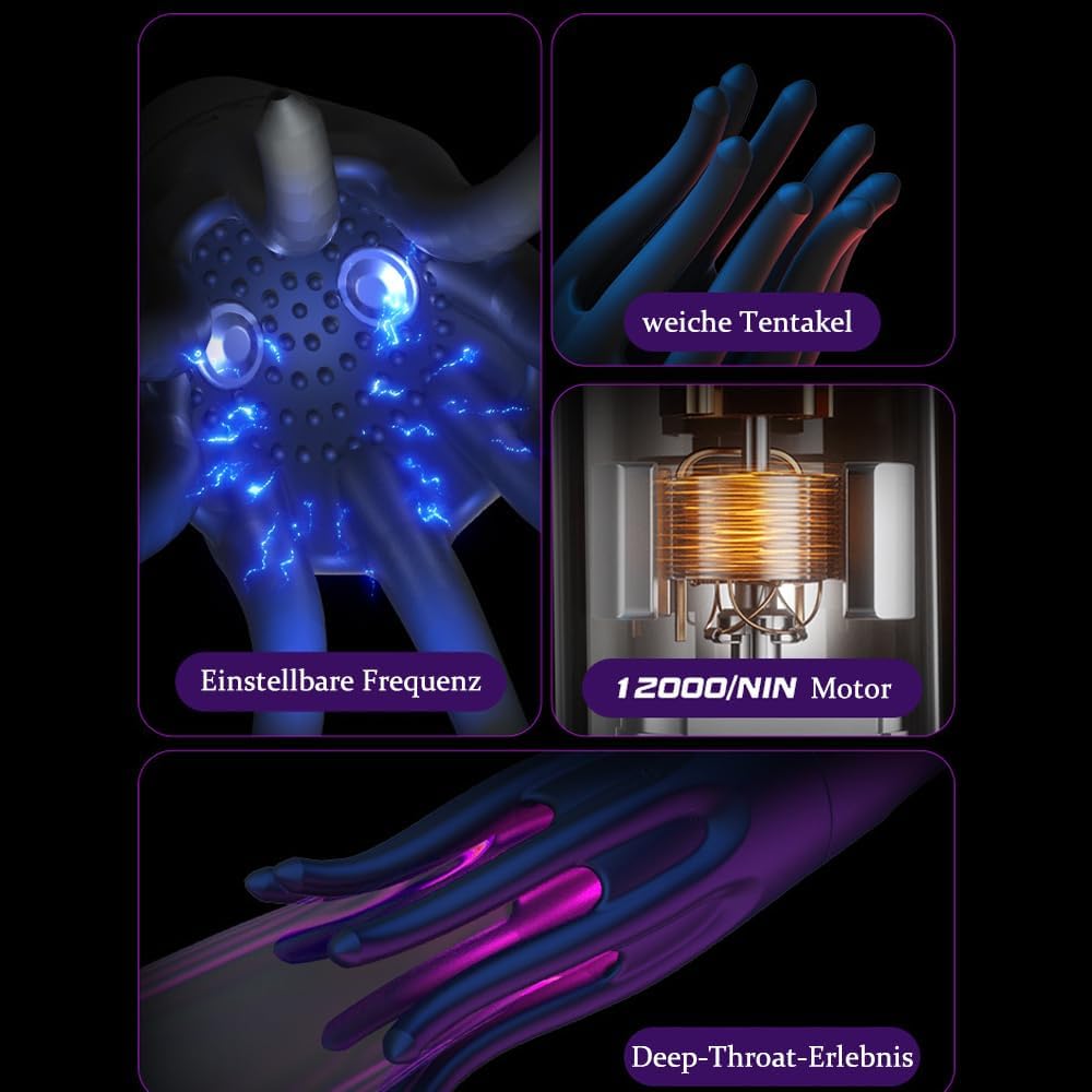 Elektro Schock Penis Trainer Vibrator mit 10 Vibrationsmodi & 6 Elektrostimulation