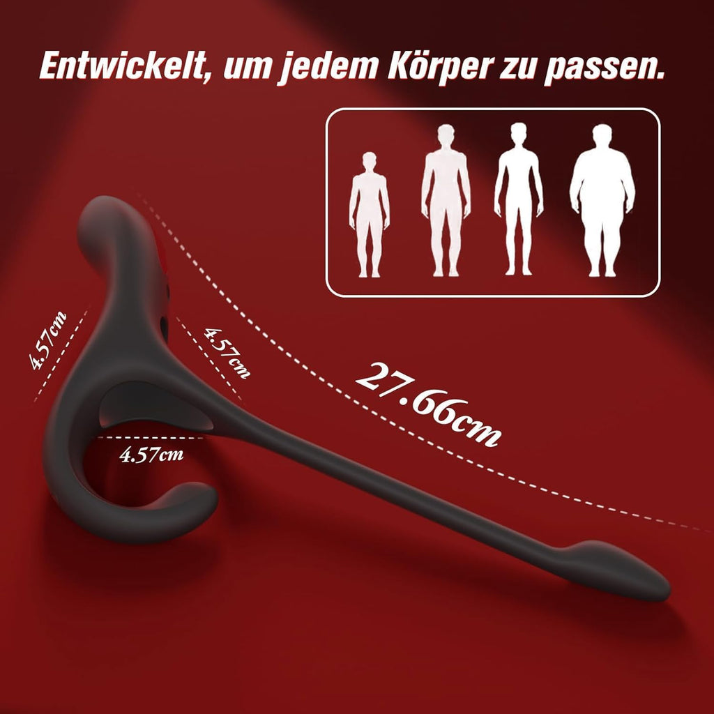 Analplug Prostata Hoden Stimulation Männer mit Penisring Klitorisstimulator, Anal Butt Plug Dildo Sex Spielzeug für die Männer Paare Frauen, Penis Ring Vibrator App, Cockring Sexspielzeug Vibration